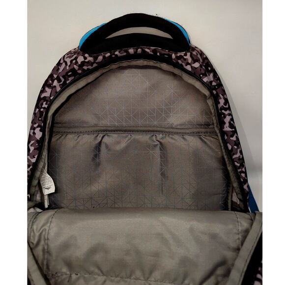 High Sierra Back Pack Book Bag Camo Black Gray Blue Polyester - Picture 6 of 10